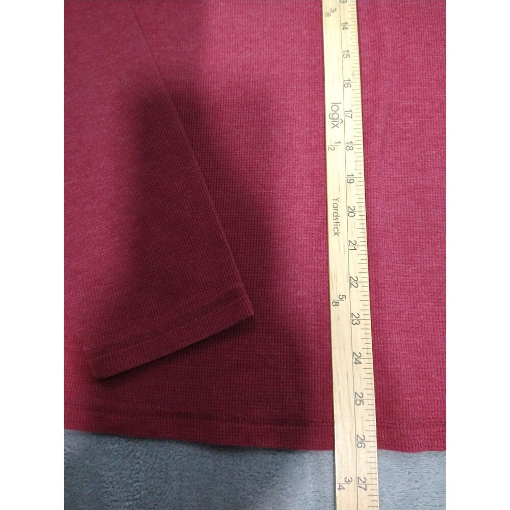 Lucky Brand Men's Red Heather Long Sleeve Graphic Crew Tee - Picture 3 of 7